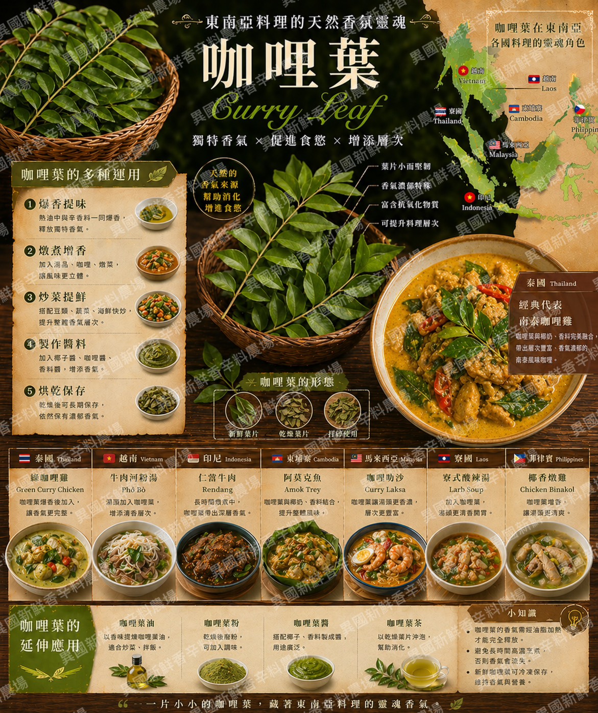 咖哩葉(Curry leaf) ใบหมุย(泰文)/Lá cà ri(越南語)/Daun Kari(印尼)